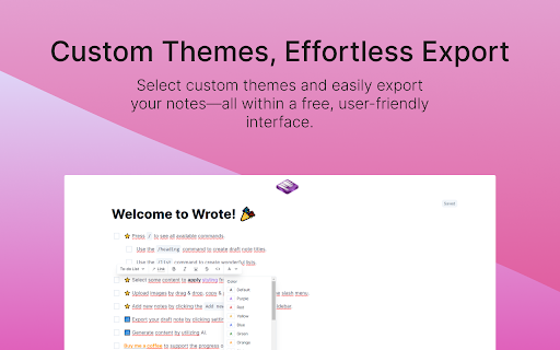 Wrote: Easy Notes Tab  from Chrome web store to be run with OffiDocs Chromium online