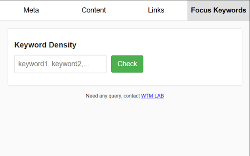 WTMLAB Meta SEO  from Chrome web store to be run with OffiDocs Chromium online