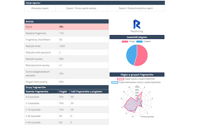 Wtyczka Rapidus  from Chrome web store to be run with OffiDocs Chromium online