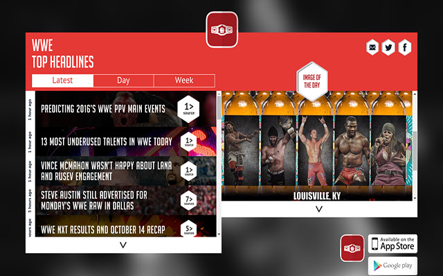 WWE News Sportfusion  from Chrome web store to be run with OffiDocs Chromium online
