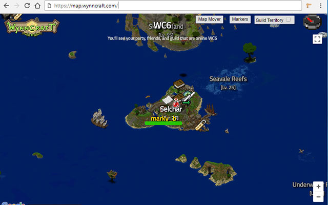 Wynncraft Map Mover  from Chrome web store to be run with OffiDocs Chromium online