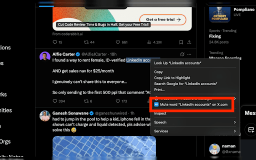 X.com Word Muter  from Chrome web store to be run with OffiDocs Chromium online