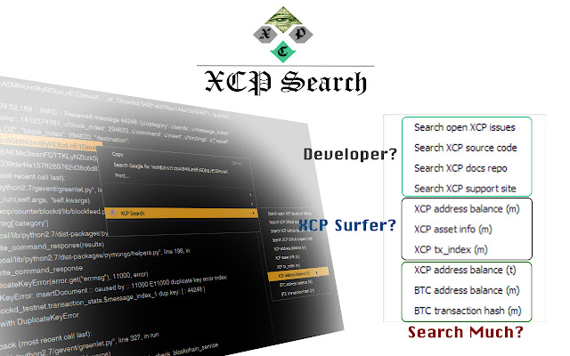 XCP Search  from Chrome web store to be run with OffiDocs Chromium online