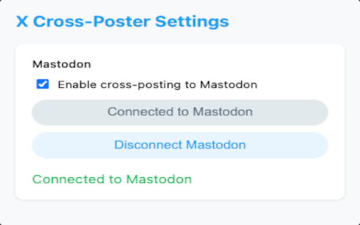 X CrossPost  from Chrome web store to be run with OffiDocs Chromium online