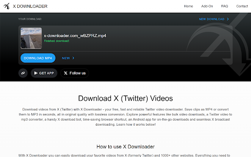 X Downloader: Download Videos from X (Twitter)  from Chrome web store to be run with OffiDocs Chromium online