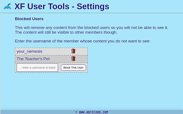 Xenforo User Tools  from Chrome web store to be run with OffiDocs Chromium online