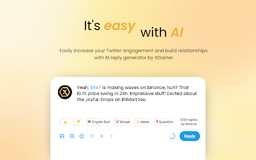 XGainer | Web3 for Twitter  from Chrome web store to be run with OffiDocs Chromium online