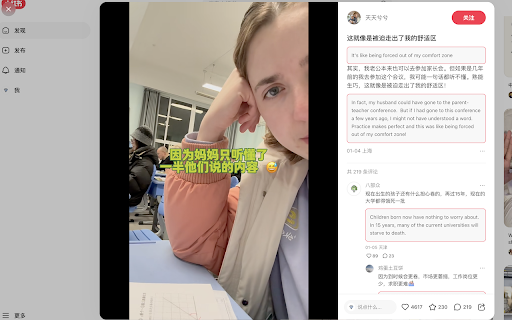 xiaohongshu translate  from Chrome web store to be run with OffiDocs Chromium online