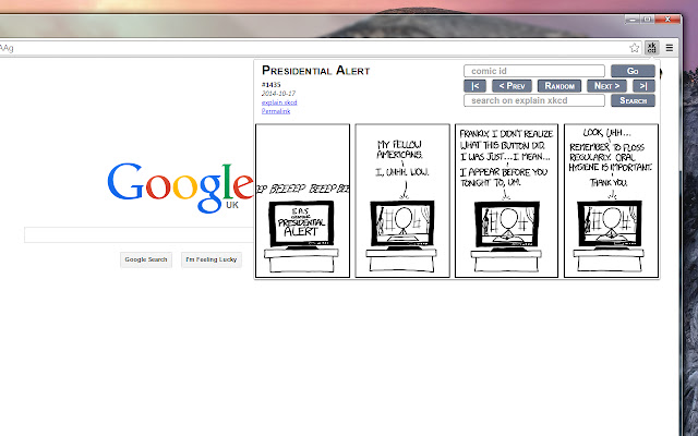 xkcd viewer  from Chrome web store to be run with OffiDocs Chromium online