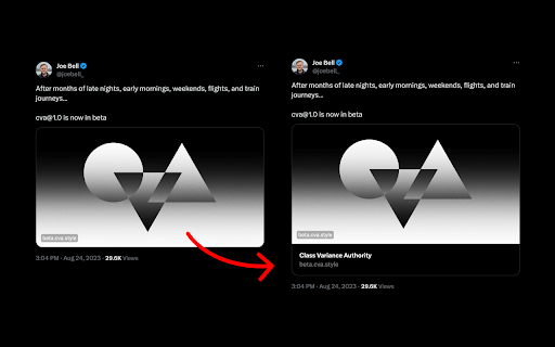 X Link Info  from Chrome web store to be run with OffiDocs Chromium online