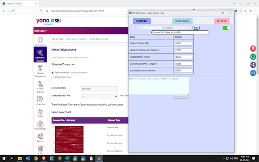 Xlsdeal SBI Bulk Cheque  from Chrome web store to be run with OffiDocs Chromium online
