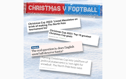 XmasVsFootball The Football News Xmasifier  from Chrome web store to be run with OffiDocs Chromium online