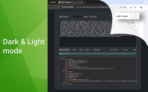 XML Formatter  from Chrome web store to be run with OffiDocs Chromium online