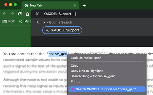 XMODEL Support  from Chrome web store to be run with OffiDocs Chromium online