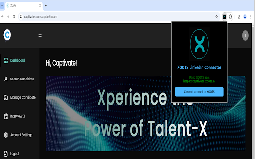 XOOTS Linkedin Connector  from Chrome web store to be run with OffiDocs Chromium online