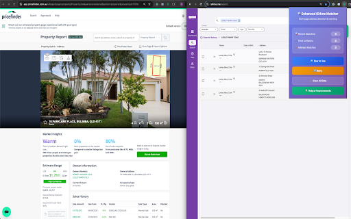 XREFAddress Match Alert  from Chrome web store to be run with OffiDocs Chromium online