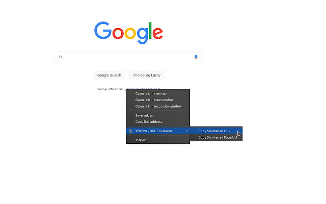 XRef.ws URL Shortener  from Chrome web store to be run with OffiDocs Chromium online