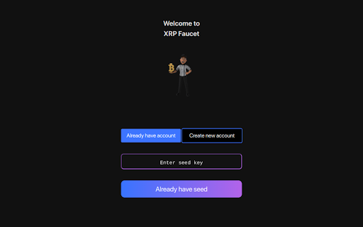XRP Faucet  from Chrome web store to be run with OffiDocs Chromium online