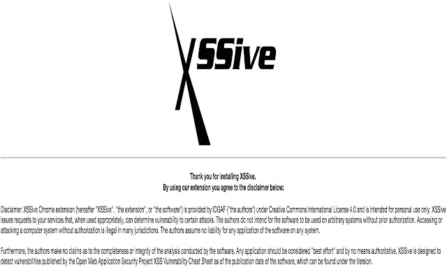 XSSive  from Chrome web store to be run with OffiDocs Chromium online
