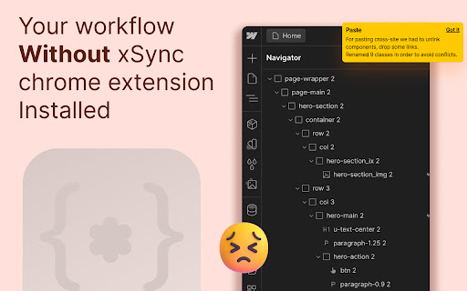 xSync by xAtom  from Chrome web store to be run with OffiDocs Chromium online