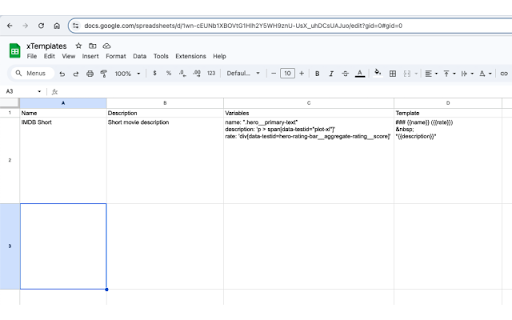 xTemplates  from Chrome web store to be run with OffiDocs Chromium online