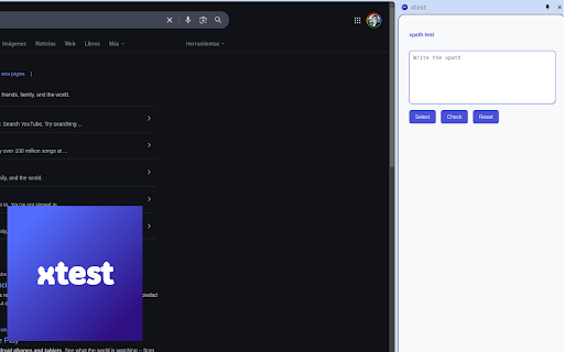 xtest Effortless XPath  from Chrome web store to be run with OffiDocs Chromium online