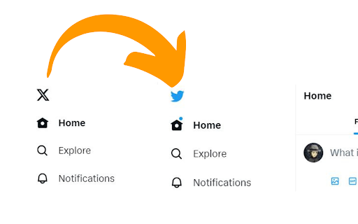 X to Twitter x logo changer  from Chrome web store to be run with OffiDocs Chromium online