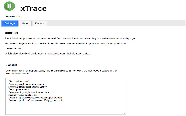 xTrace  from Chrome web store to be run with OffiDocs Chromium online