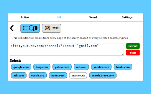 XtractMail Email Finder, Email Extractor  from Chrome web store to be run with OffiDocs Chromium online