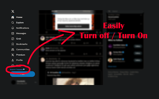 X (Twitter) Remove Verified Accounts Comment  from Chrome web store to be run with OffiDocs Chromium online