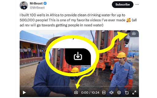 xTwitter Video Downloader  from Chrome web store to be run with OffiDocs Chromium online