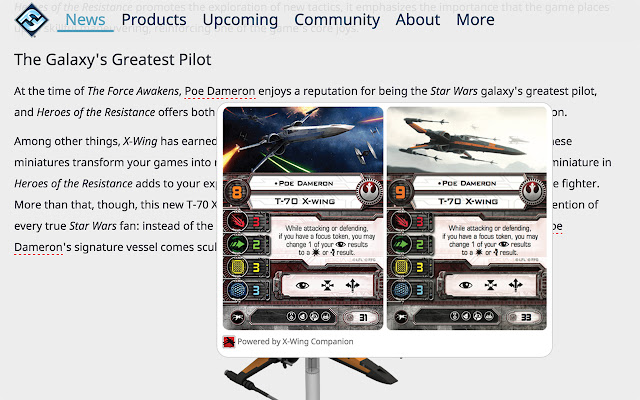 X Wing Companion Card Viewer  from Chrome web store to be run with OffiDocs Chromium online