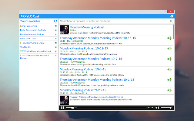 XYLO Cast Chrome Podcast Manager  from Chrome web store to be run with OffiDocs Chromium online