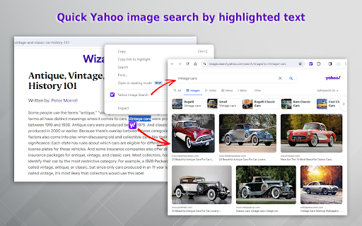 Yahoo Image Search  from Chrome web store to be run with OffiDocs Chromium online