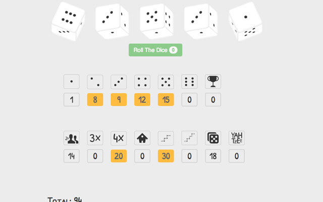 Yahtzee Jam!  from Chrome web store to be run with OffiDocs Chromium online