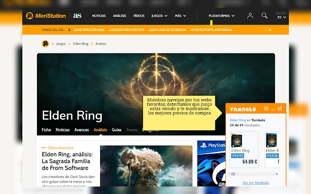 Yambalú Juegos al mejor precio  from Chrome web store to be run with OffiDocs Chromium online