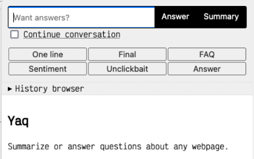 Yaq  from Chrome web store to be run with OffiDocs Chromium online