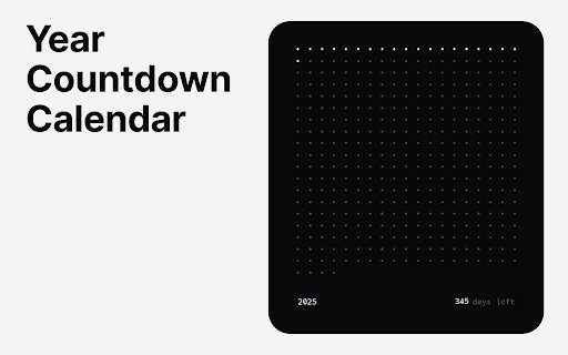 Year Countdown Calendar  from Chrome web store to be run with OffiDocs Chromium online