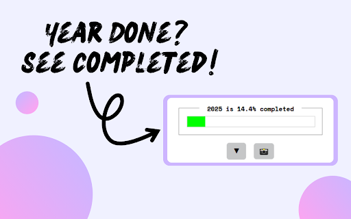 Year Progress Tracker  from Chrome web store to be run with OffiDocs Chromium online