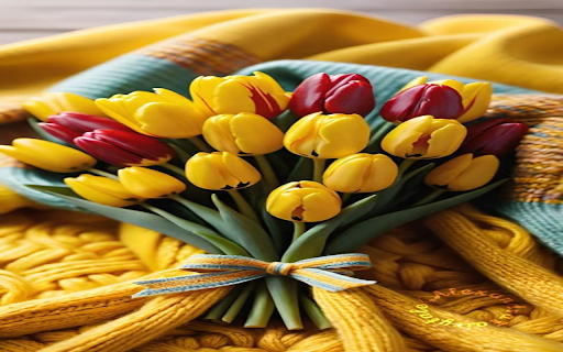 Yellow and red tulips wallpaper  from Chrome web store to be run with OffiDocs Chromium online
