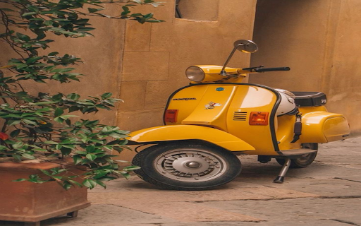 Yellow motorbike wallpaper  from Chrome web store to be run with OffiDocs Chromium online