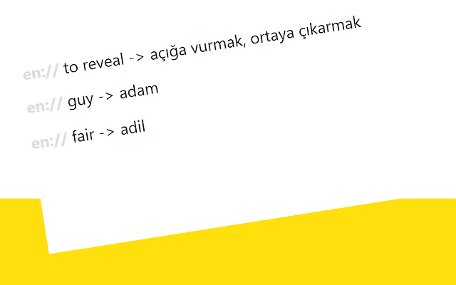 Yeni Sekmeye Yeni Kelime  from Chrome web store to be run with OffiDocs Chromium online
