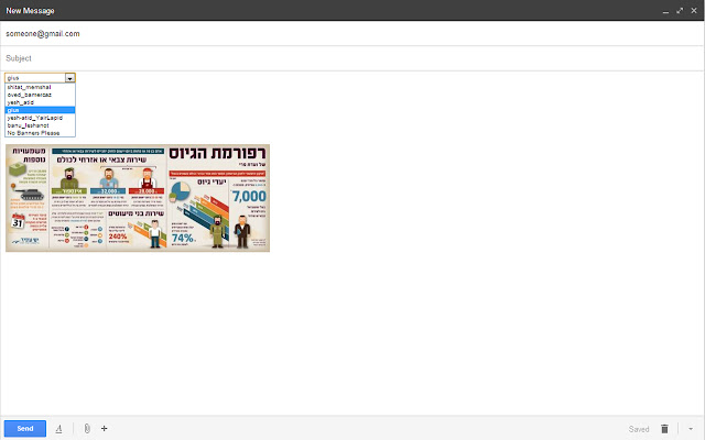 Yesh Atid FanMail Extension  from Chrome web store to be run with OffiDocs Chromium online