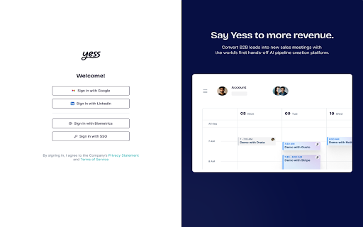 Yess.ai Extension  from Chrome web store to be run with OffiDocs Chromium online