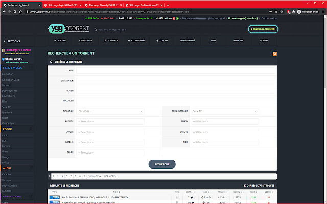 YGGTORRENT Downloader  from Chrome web store to be run with OffiDocs Chromium online