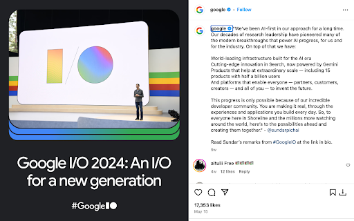 YiDownloader for Instagram  from Chrome web store to be run with OffiDocs Chromium online