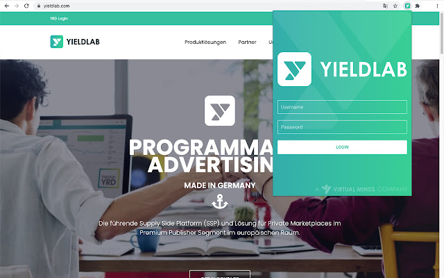 Yieldlab Toolbar  from Chrome web store to be run with OffiDocs Chromium online