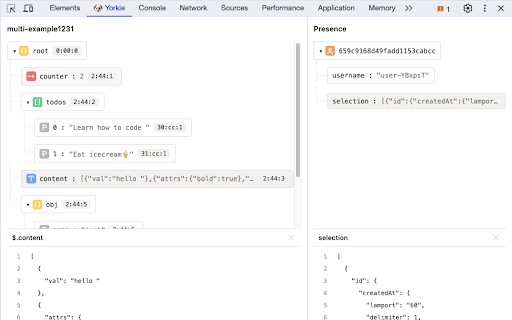 Yorkie Devtools  from Chrome web store to be run with OffiDocs Chromium online