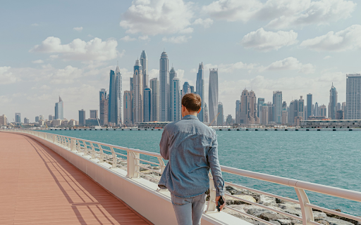 Young people walking by the lake  from Chrome web store to be run with OffiDocs Chromium online