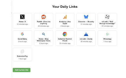 Your Daily Links  from Chrome web store to be run with OffiDocs Chromium online